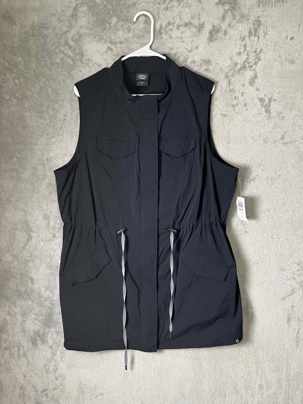 Torrid Happy Camper Ripstop Active Utility Vest Women 2X Deep Black Cargo New